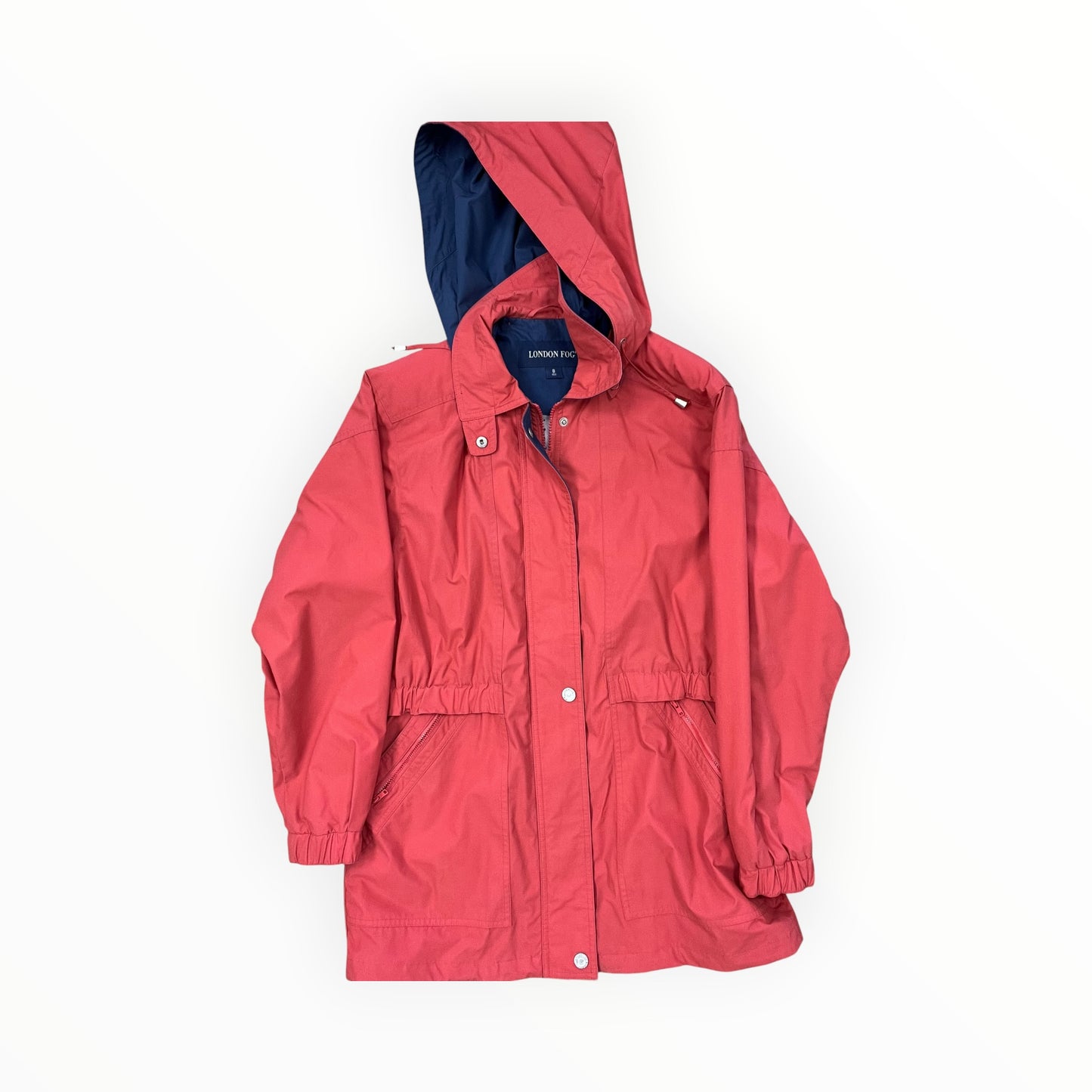 Coat Raincoat By London Fog In Red, Size:8