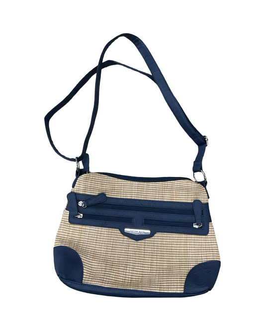 Crossbody By Stone Mountain In Blue & Tan, Size:Medium