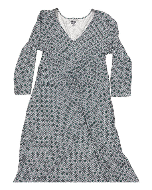 Dress Casual Maxi By Lands End In Blue & Green, Size:L