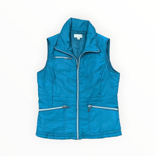 Vest Puffer & Quilted By Studio Works In Teal, Size:S