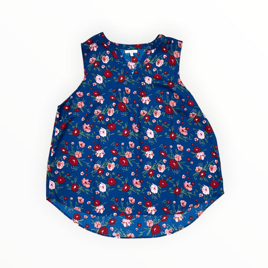 Top Sleeveless By Maurices In Blue & Red, Size:1X