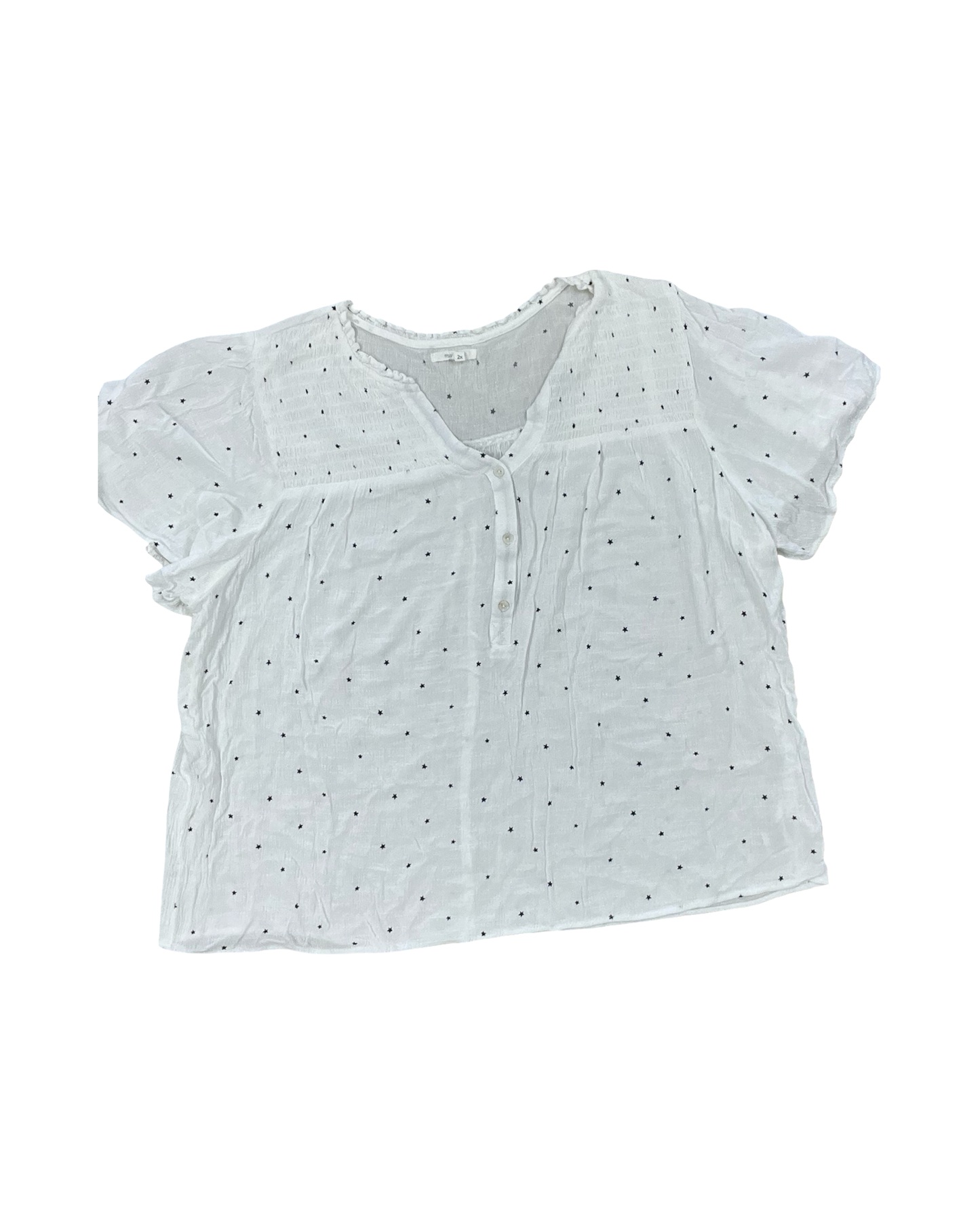 Top Ss By Maurices In Blue & White, Size:2X