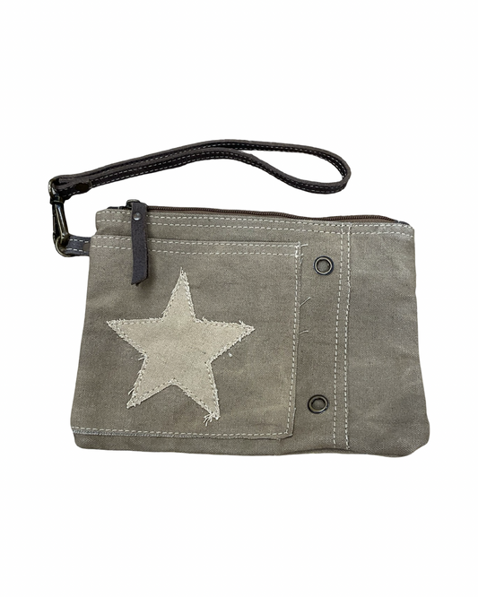Wristlet By Clothes Mentor In Tan, Size:Medium