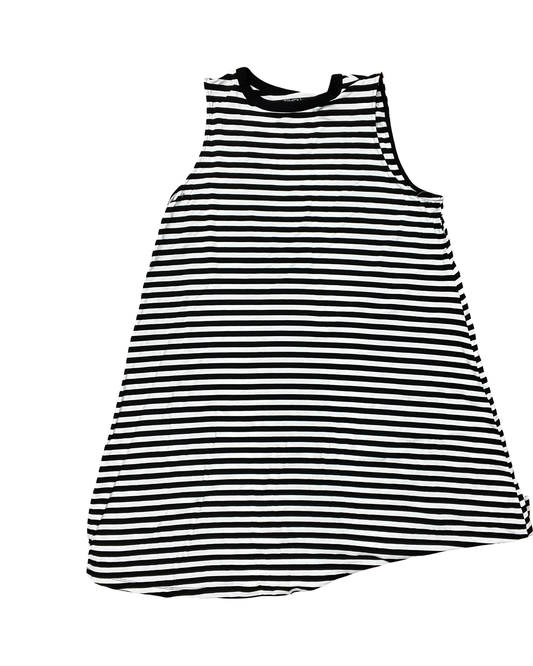 Dress Casual Midi By Time And Tru In Black & White, Size:Xl