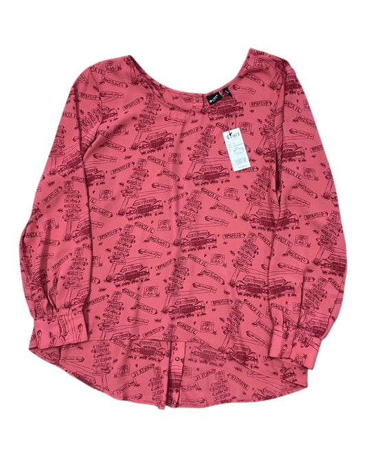 Blouse Ls By Clothes Mentor In Pink, Size:Xl