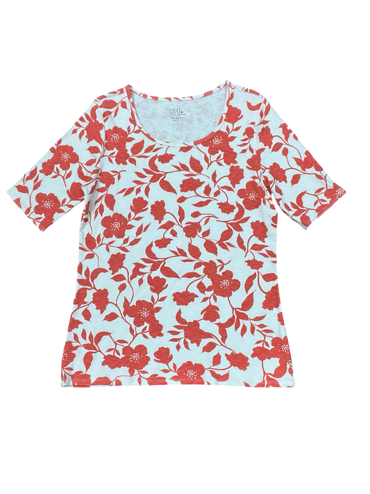Top Ss By Time And Tru In Orange & White, Size:M