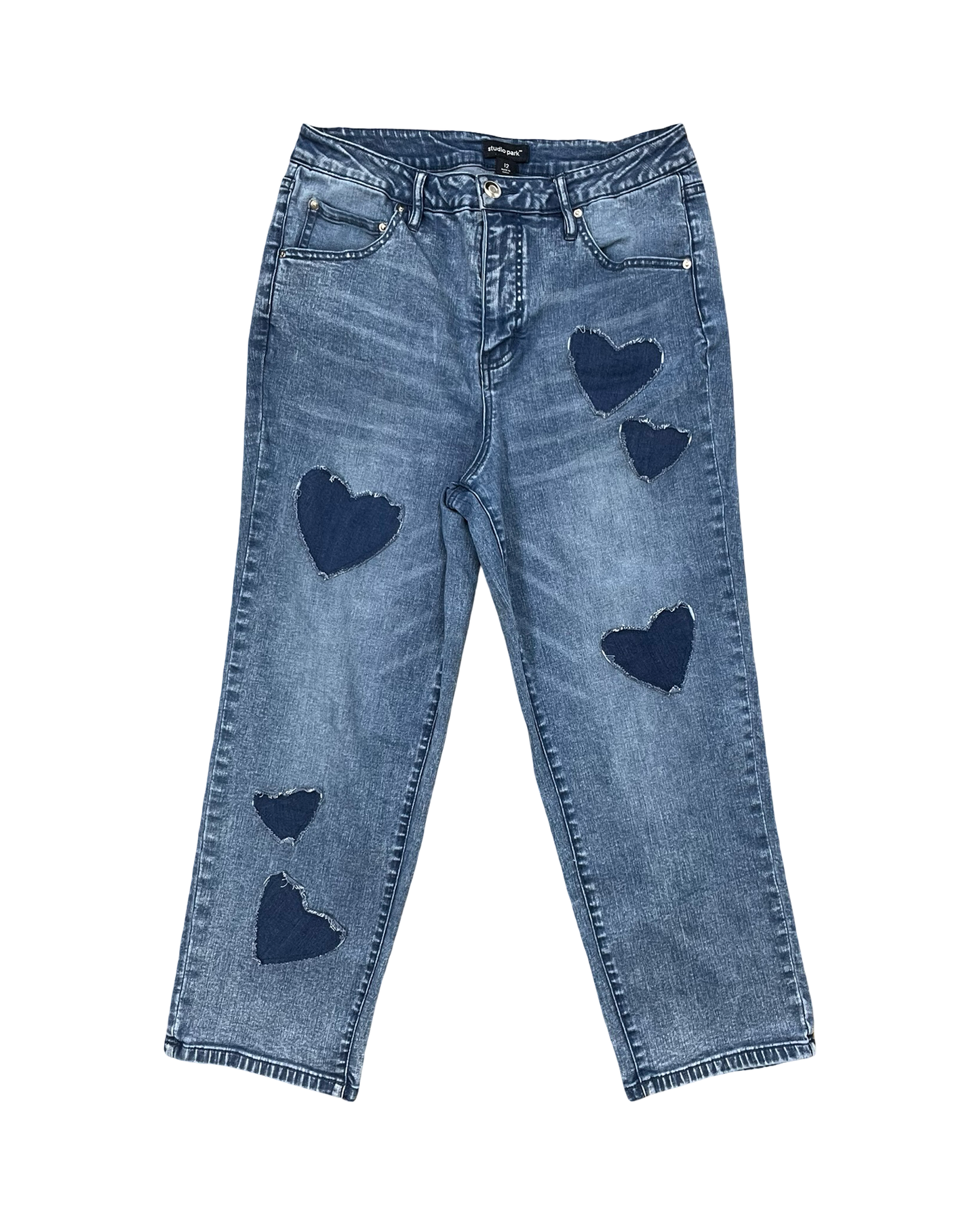 Jeans Straight By Clothes Mentor In Blue Denim, Size:12