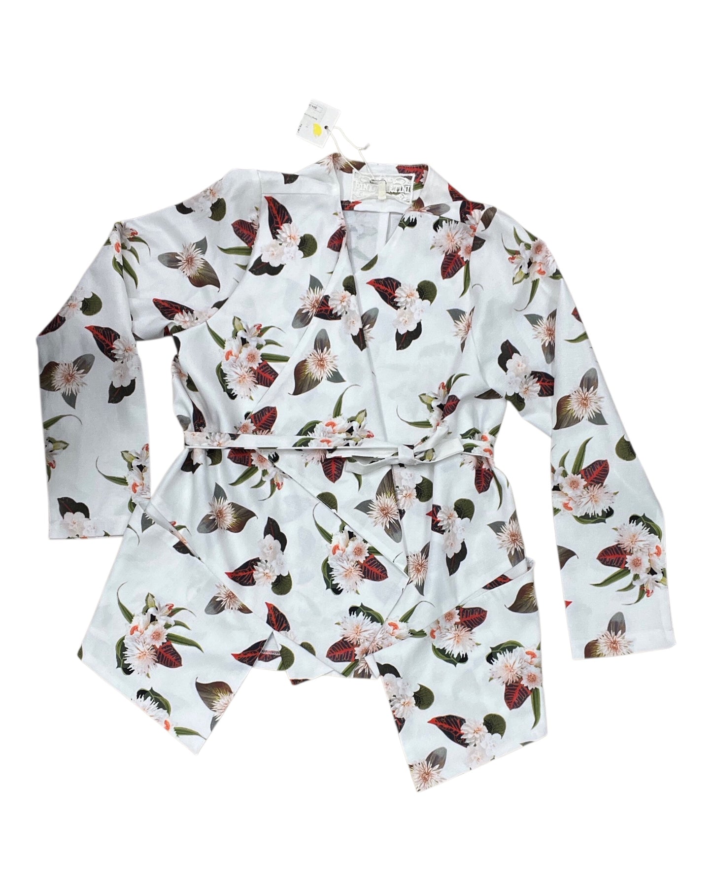Cardigan By Clothes Mentor In Green & White, Size:M