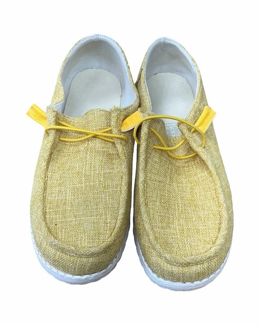 Shoes Flats By Clothes Mentor In Yellow, Size:8.5