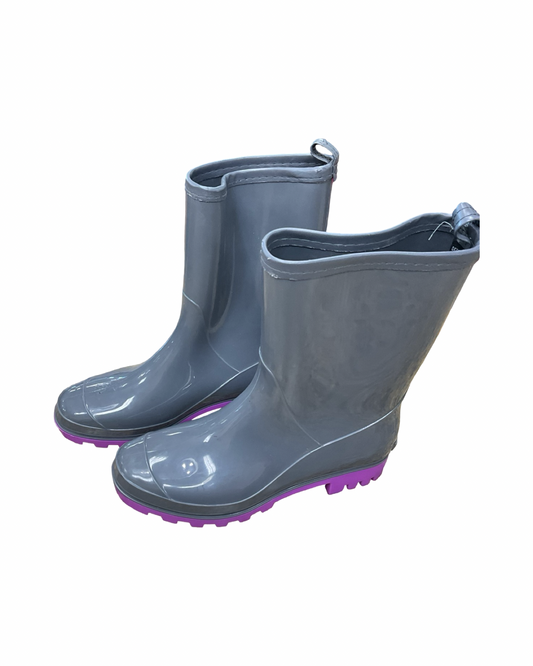Boots Rain By Daisy Fuentes In Green & Purple, Size:7