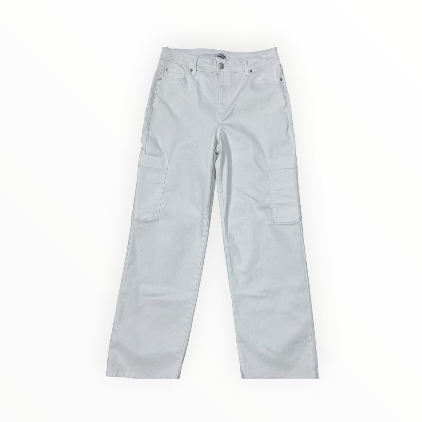 Jeans Wide Leg By D Jeans In White Denim, Size:10