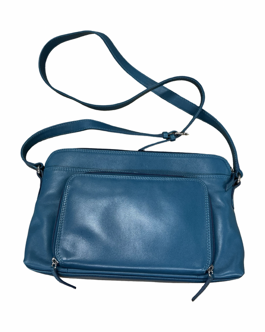 Handbag Leather By Cmc In Blue, Size:Small