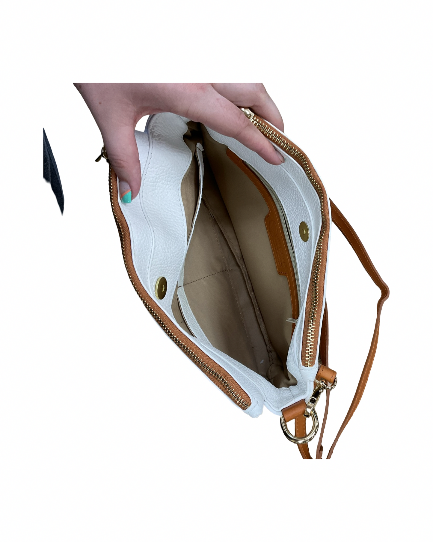 Crossbody By Valentina In White, Size:Medium