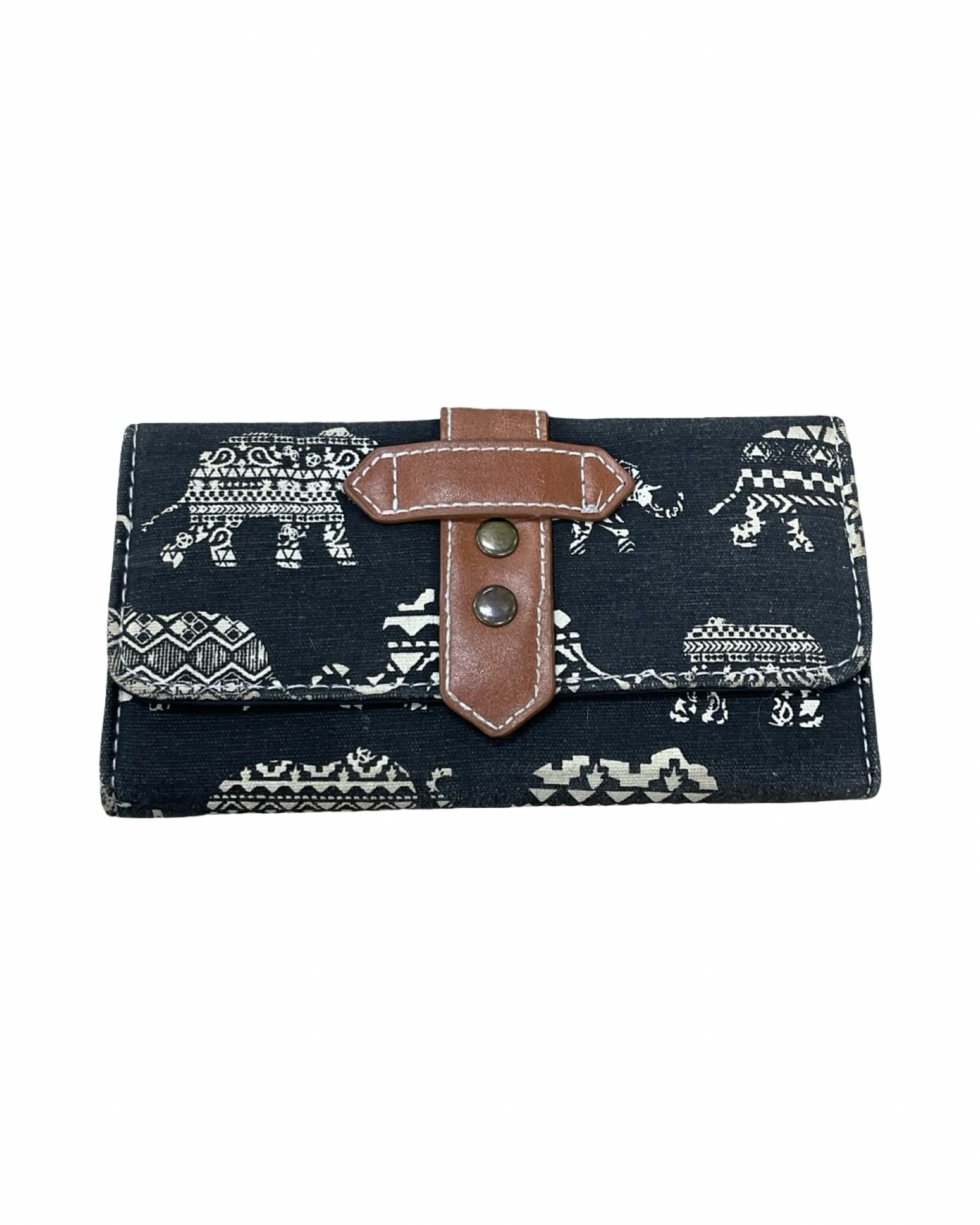 Wallet By Clothes Mentor In Black & Tan, Size:Small