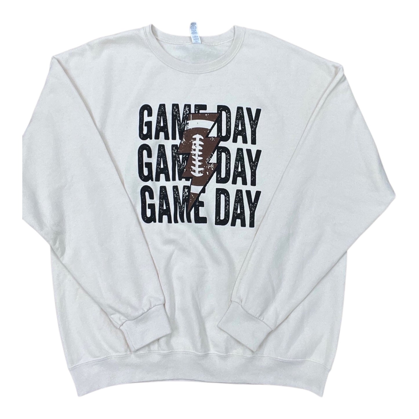 Sweatshirt Crewneck By Jerzees In Cream, Size:Xl