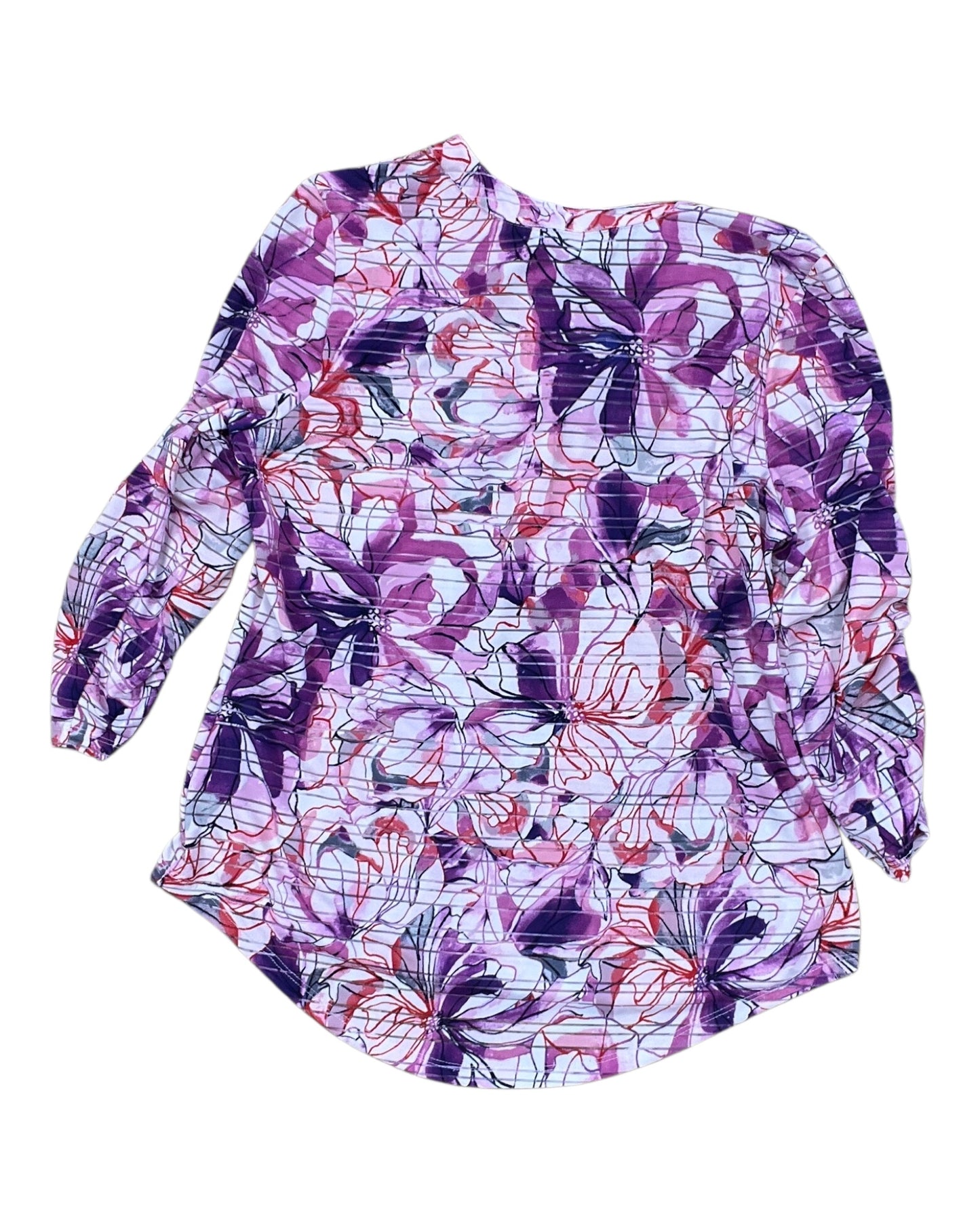 Top 3/4 Sleeve By Emily Daniels In Pink & Purple, Size:S