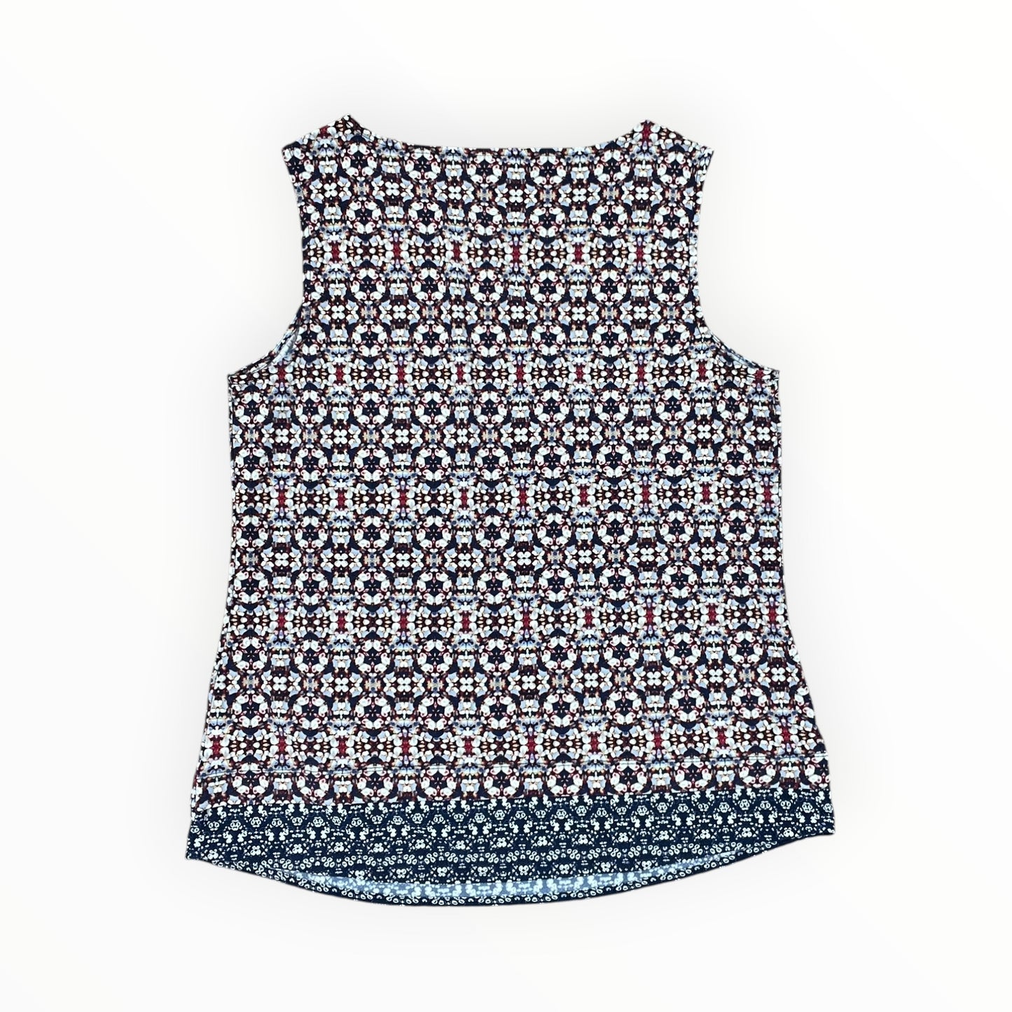 Top Sleeveless By Roz And Ali In Blue & Red, Size:L