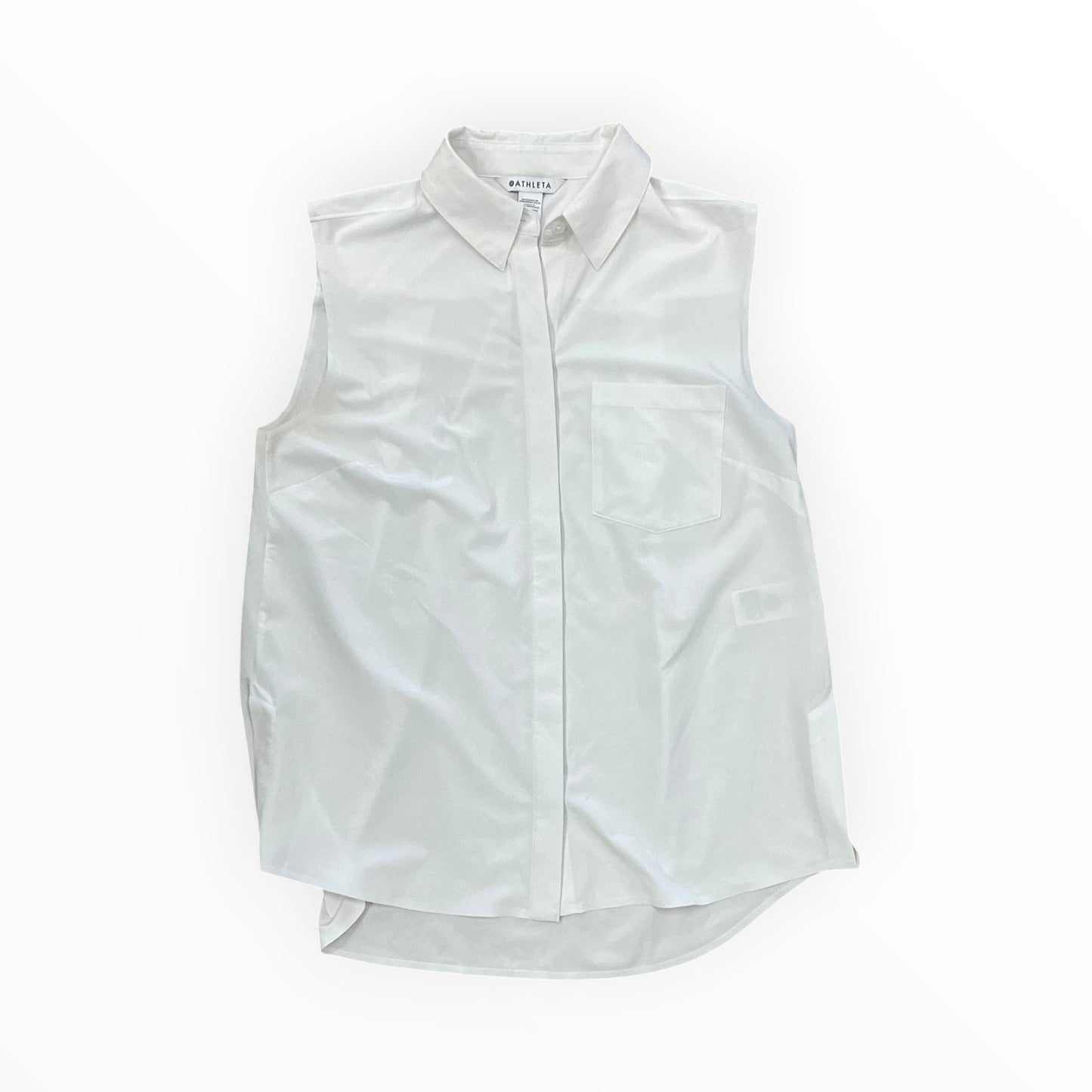 Blouse Sleeveless By Athleta In White, Size:S