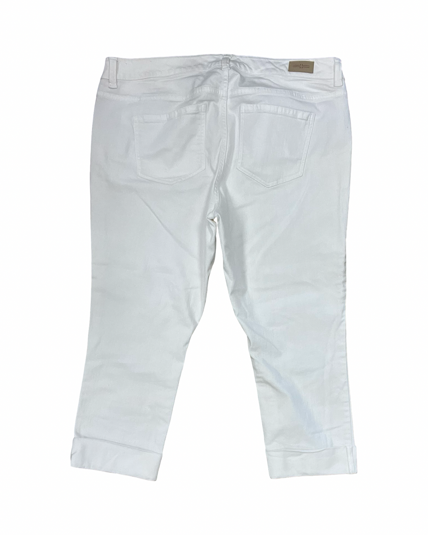 Jeans Cropped By Liverpool In White, Size:16