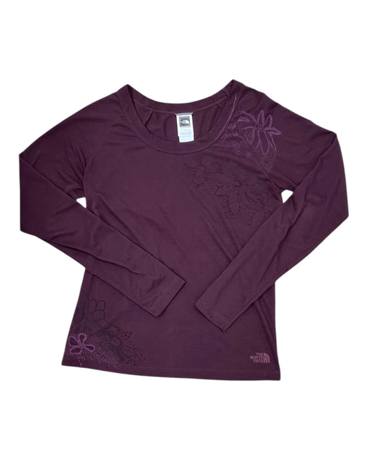 Athletic Top Ls Crewneck By The North Face In Purple, Size:S