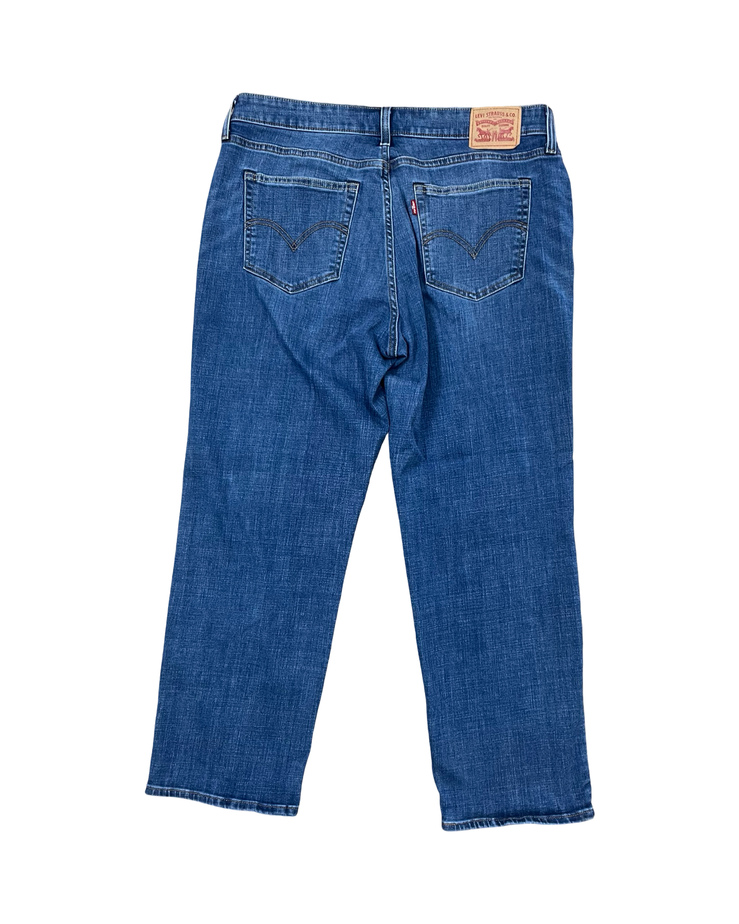 Jeans Boyfriend By Levis In Blue Denim, Size:16