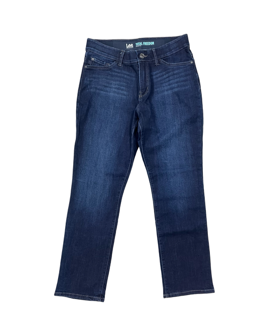 Jeans Boot Cut By Lee In Blue Denim, Size:12P