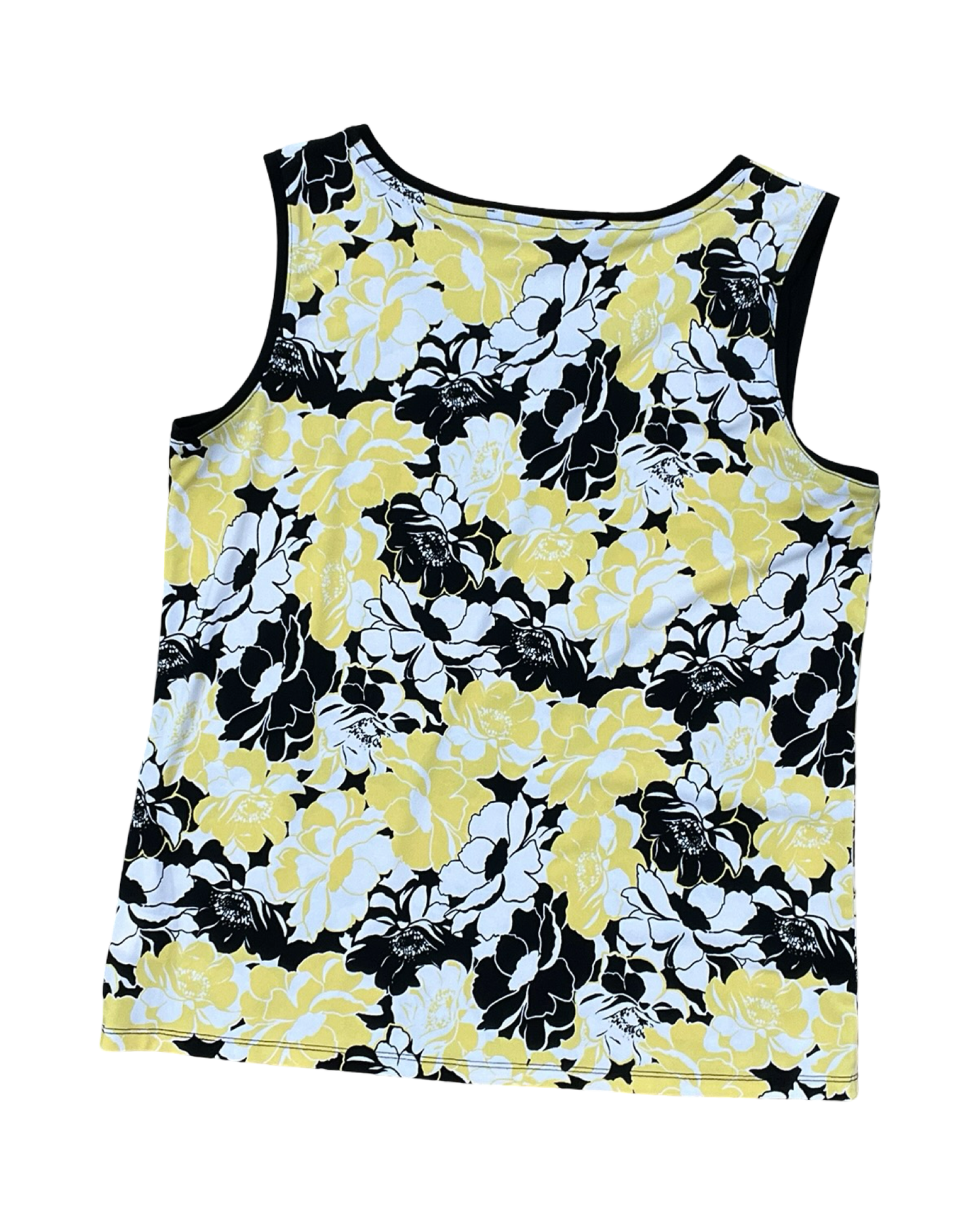 Top Sleeveless By Jones Studio In Black & Yellow, Size:L