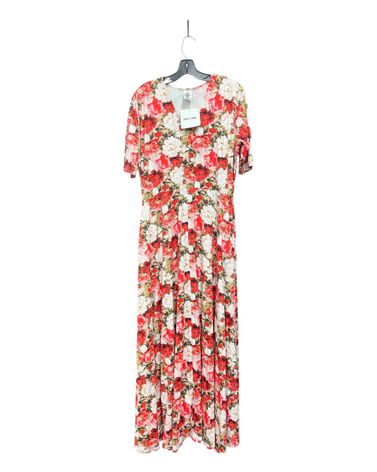 Dress Casual Maxi By Agnes & Dora In Cream & Red, Size:Xl