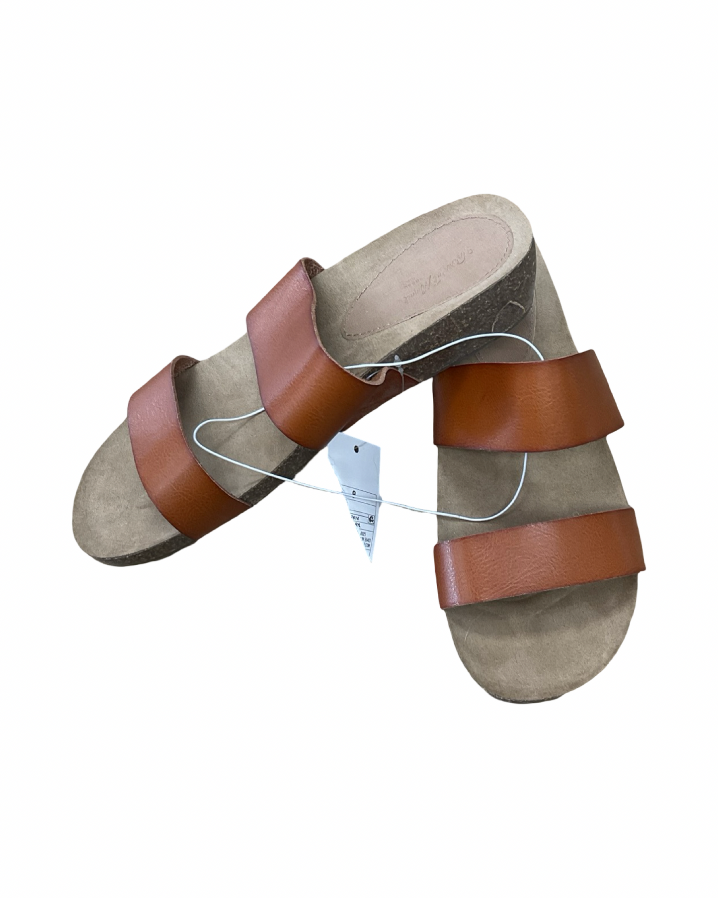 Sandals Heels Block By Universal Thread In Tan, Size:9