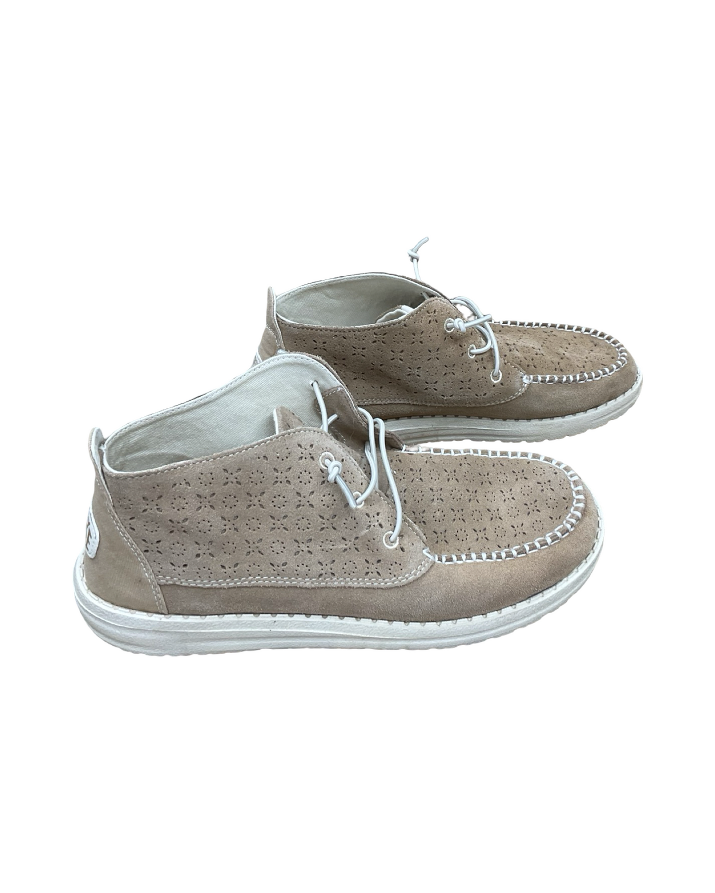 Shoes Flats By Hey Dude In Tan, Size:10