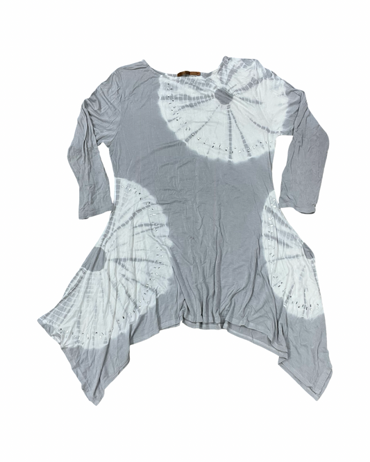 Top 3/4 Sleeve By Belldini In Green & White, Size:0