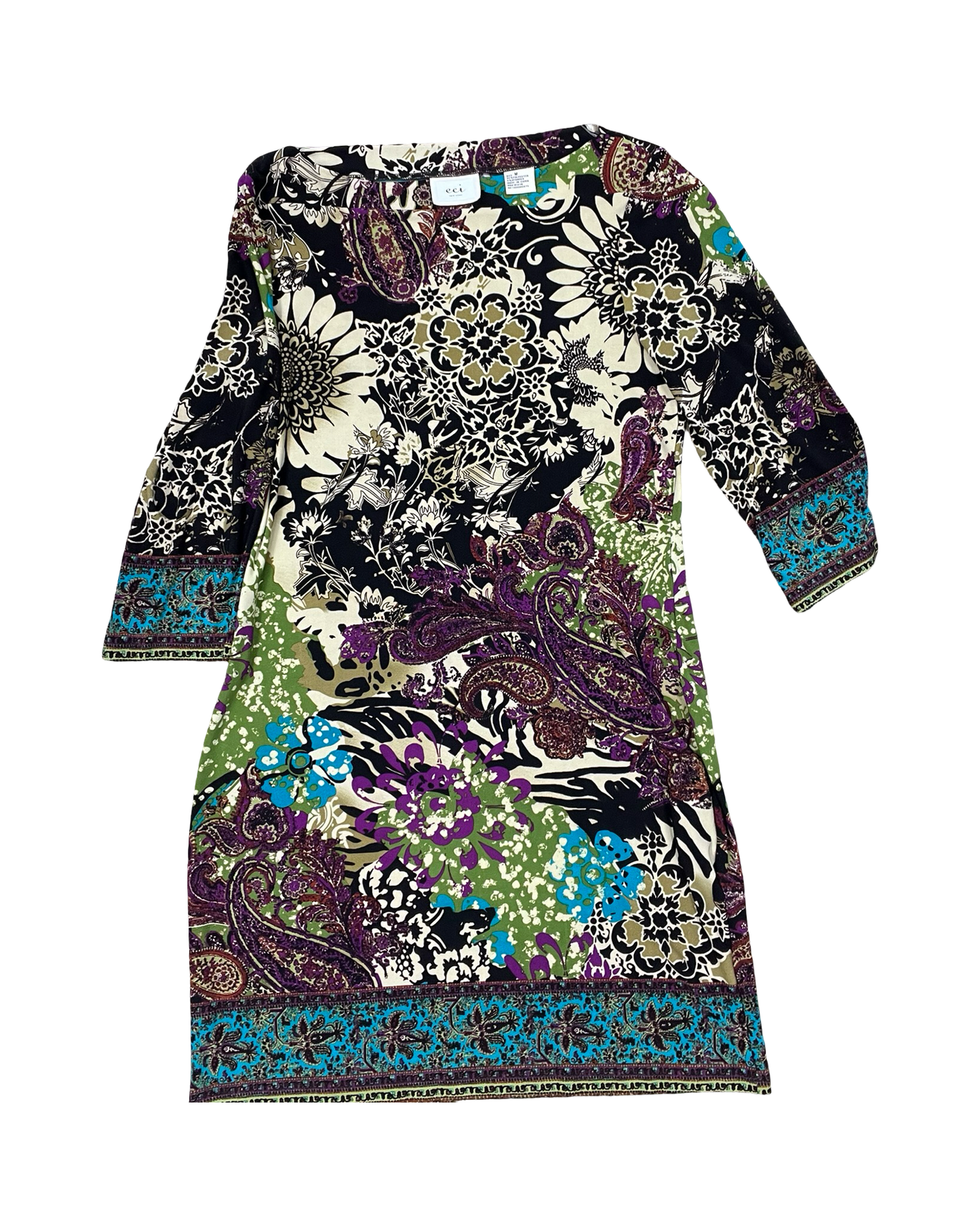Dress Casual Midi By Eci In Brown & Tan, Size:M