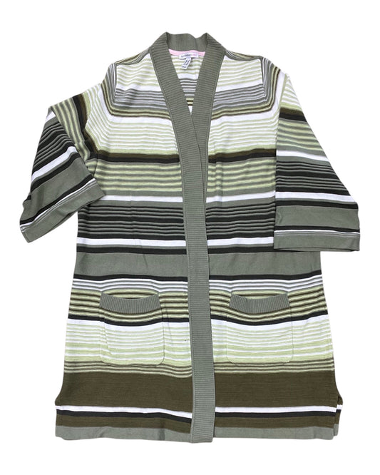 Cardigan By Isaac Mizrahi Live Qvc In Green, Size:1X