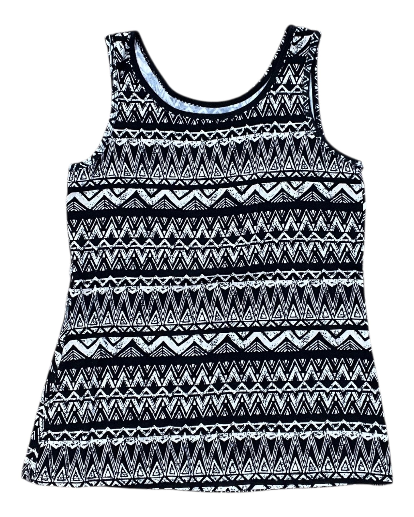 Top Sleeveless By Cato In Black & Tan, Size:S