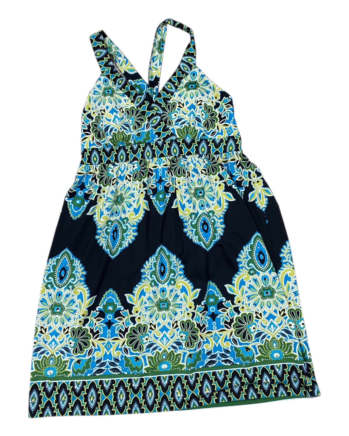 Dress Party Short By International Concepts In Black & Green, Size:Xl