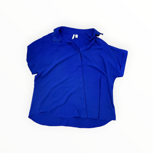 Blouse Ss By Cato In Blue, Size:Xl