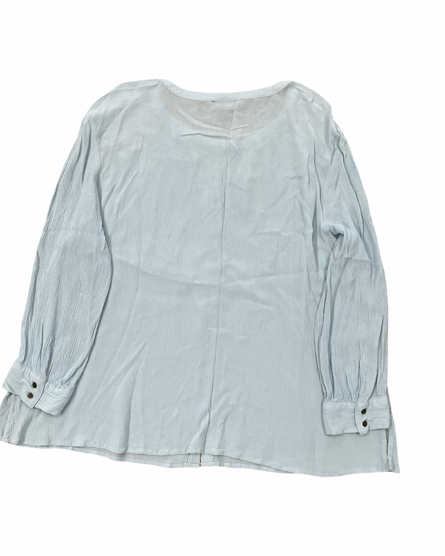 Blouse Ls By Ana In Blue, Size:1X
