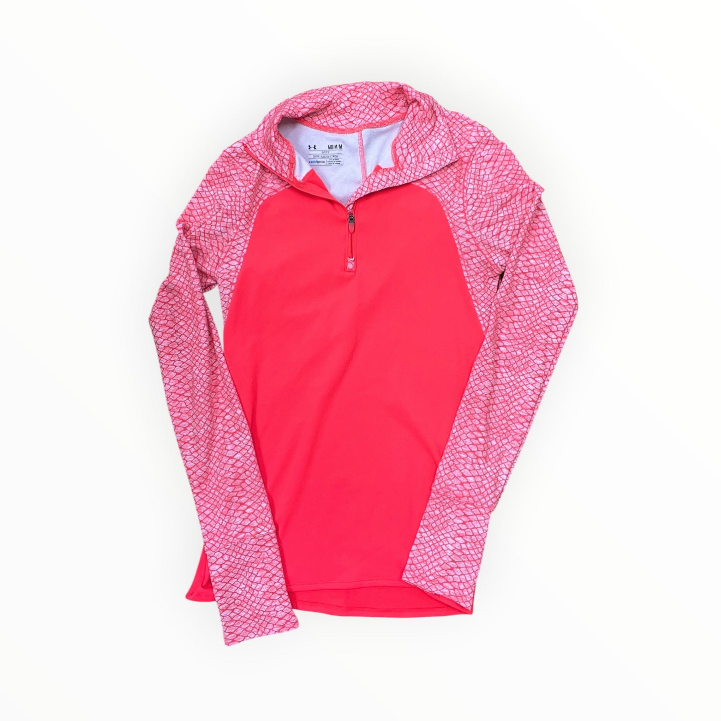 Athletic Top Ls Collar By Under Armour In Red, Size:M