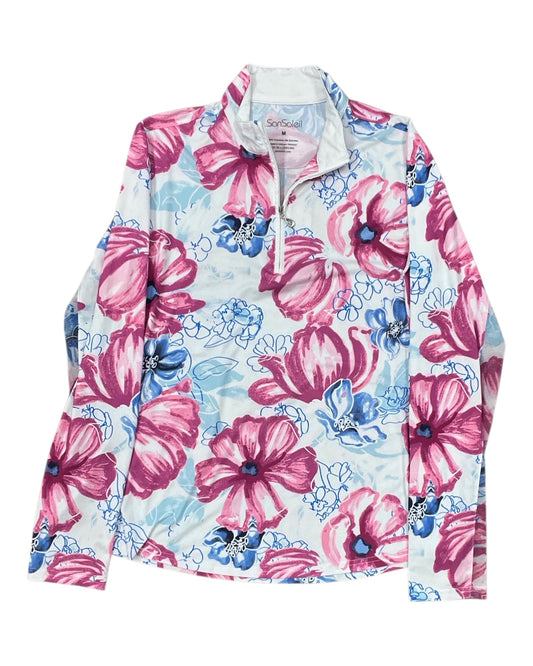 Top Ls By Clothes Mentor In Blue & Pink, Size:M