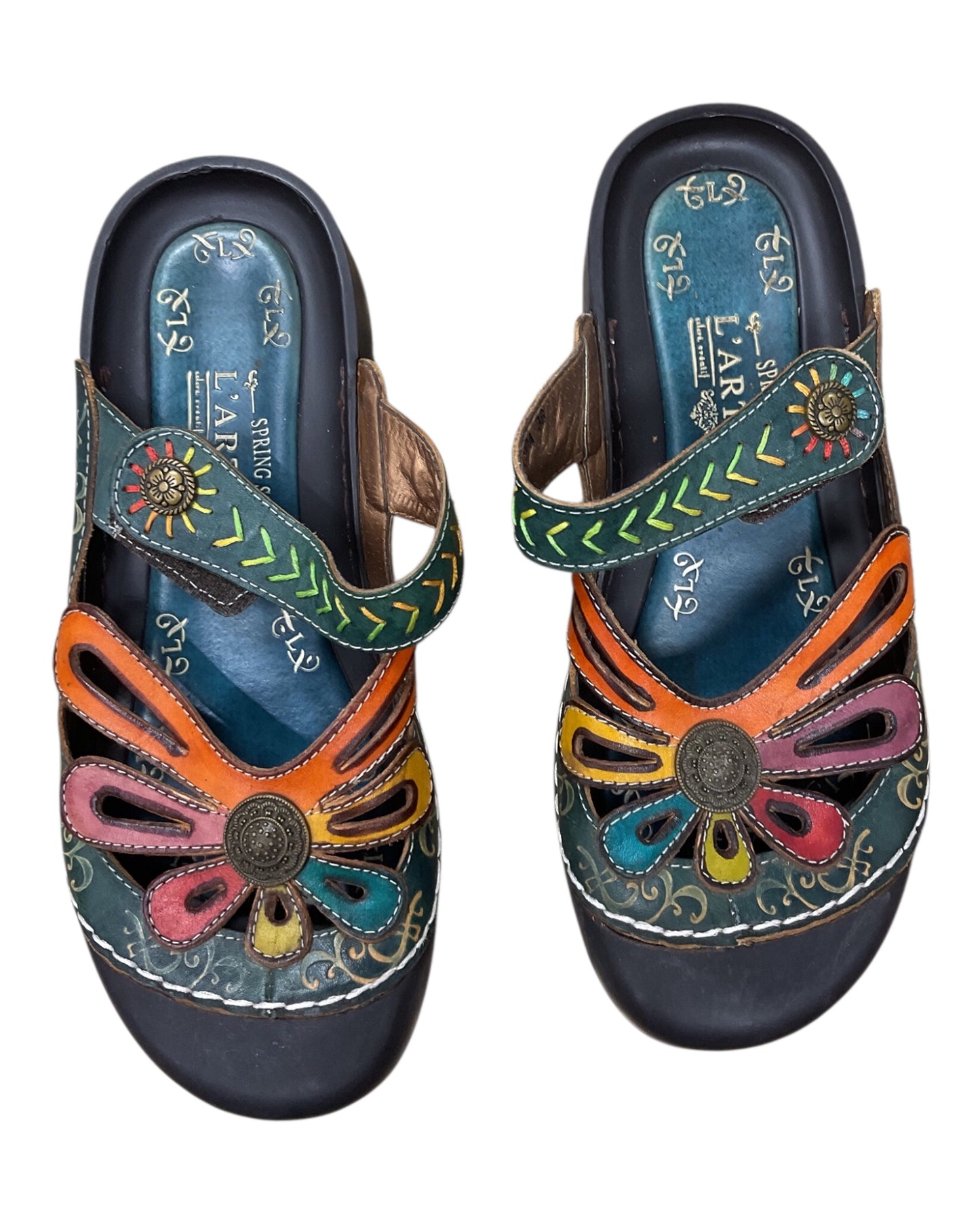 Shoes Flats By Spring Step In Green, Size:7.5