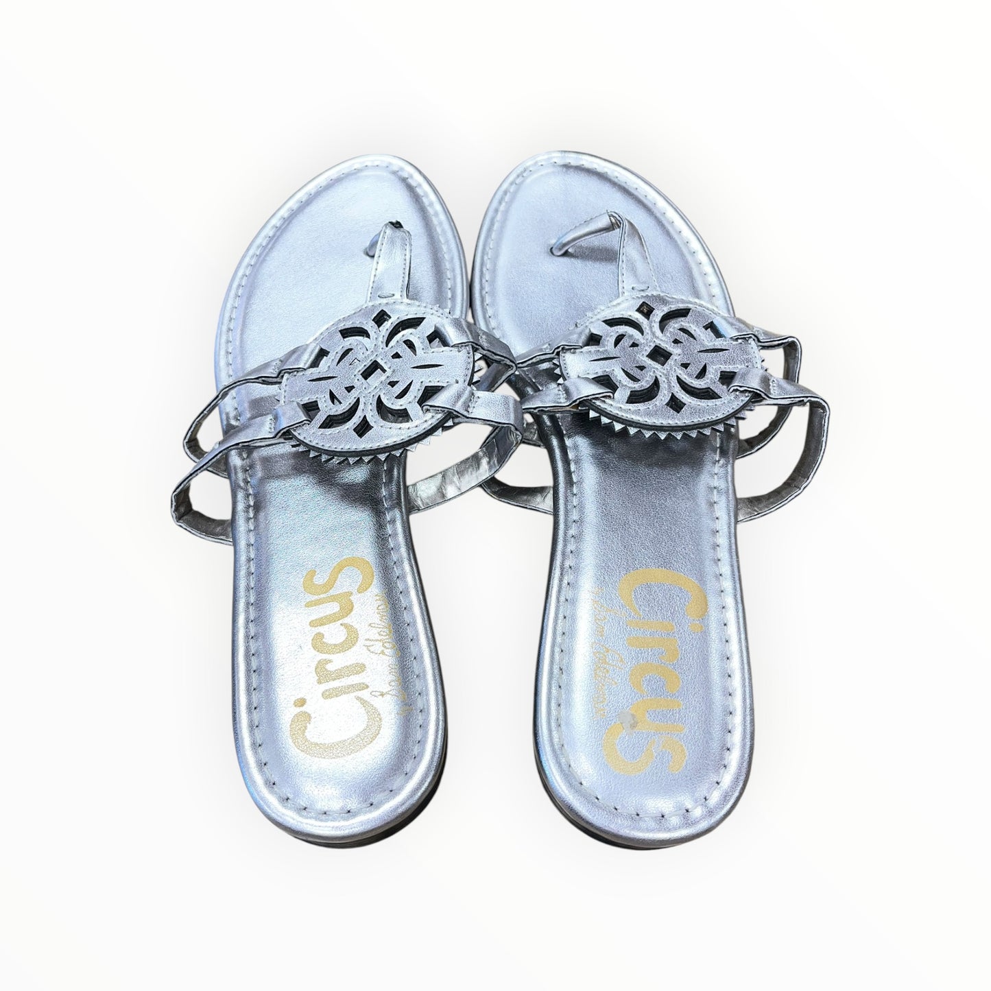 Sandals Flats By Sam Edelman In Silver, Size:9.5