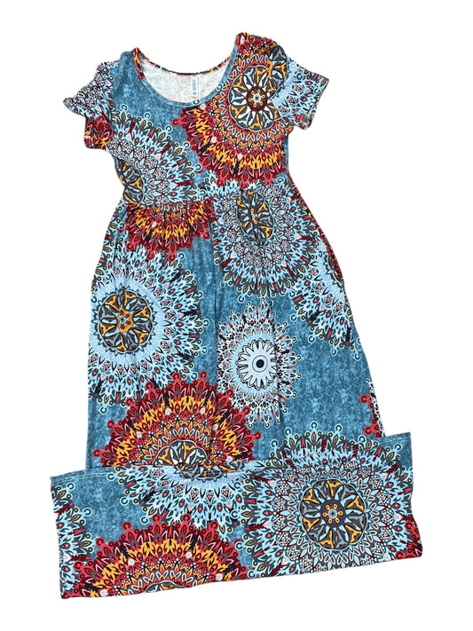 Dress Casual Maxi By Clothes Mentor In Blue & Red, Size:M