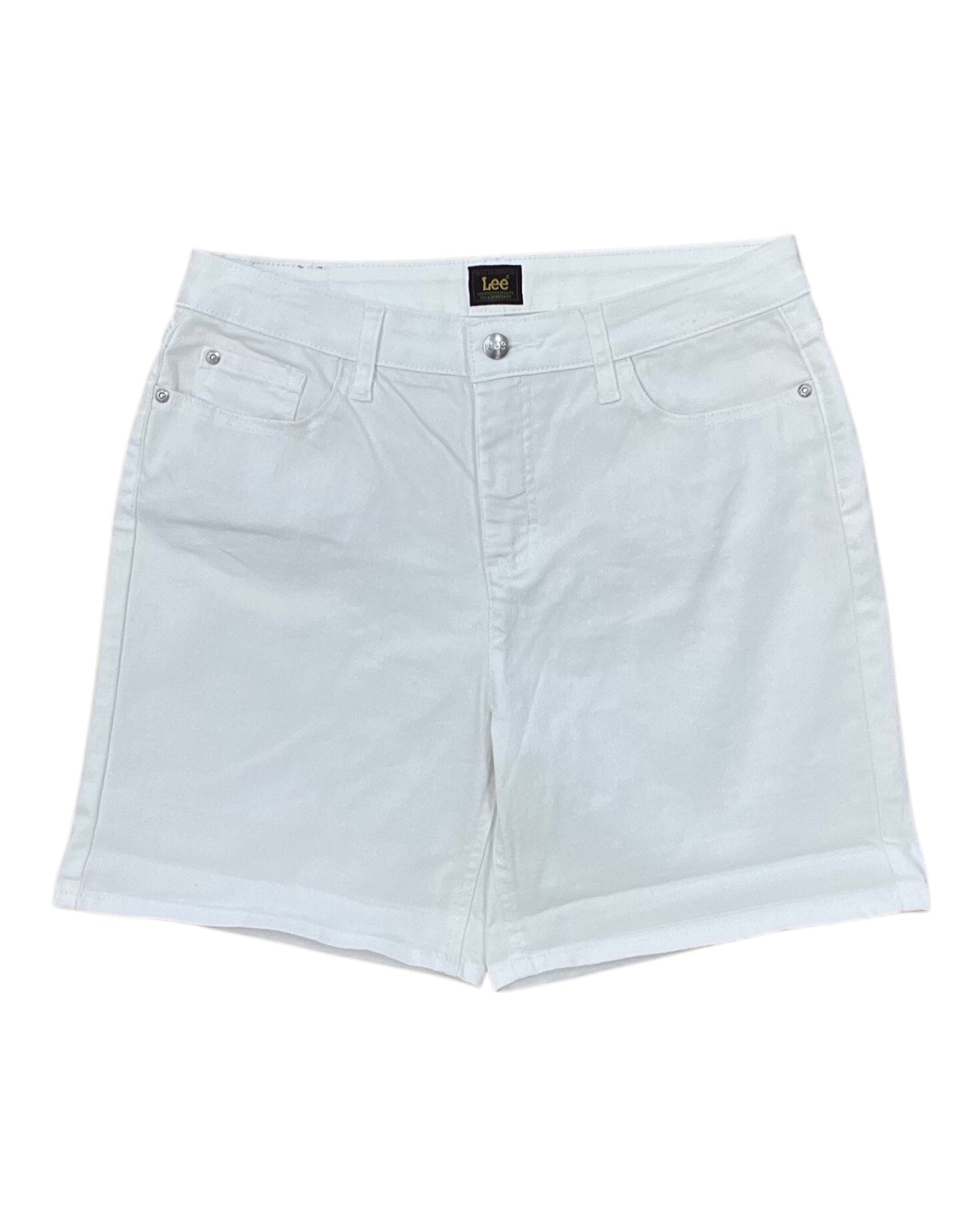 Shorts By Lee In White Denim, Size:14