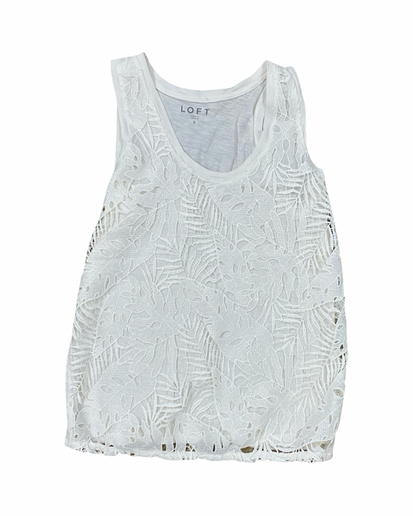 Tank Top By Loft In Cream, Size:S