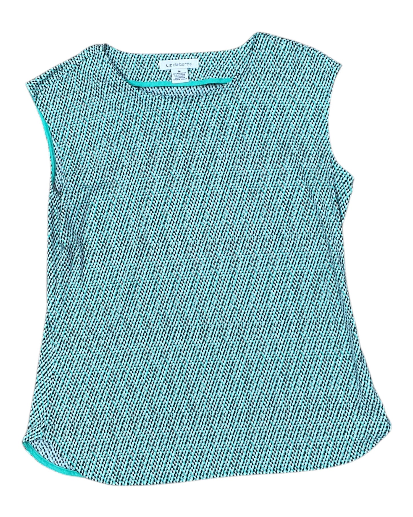 Top Sleeveless By Liz Claiborne In Green, Size:M