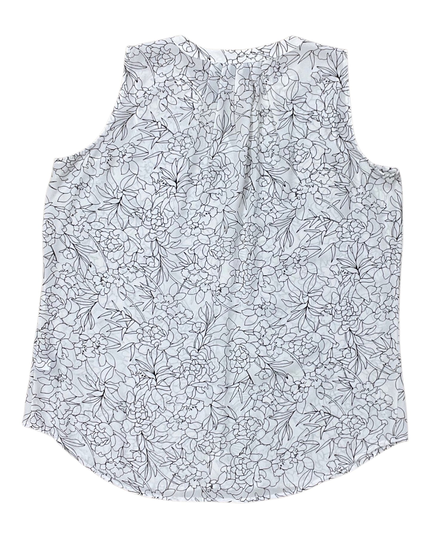 Blouse Sleeveless By Apt 9 In White, Size:L
