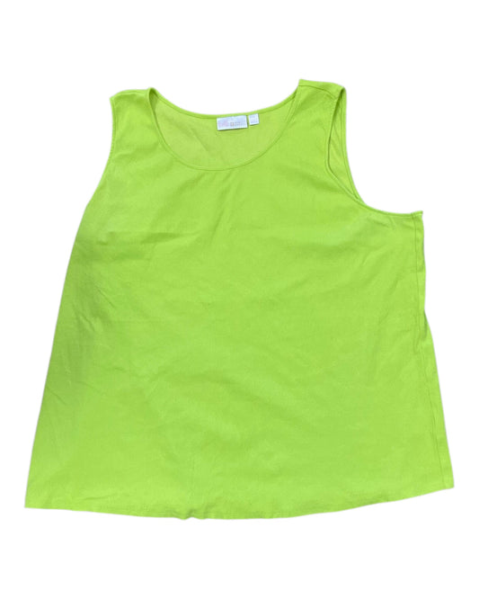 Top Sleeveless Basic By Belle By Kim Gravel In Green, Size:3X