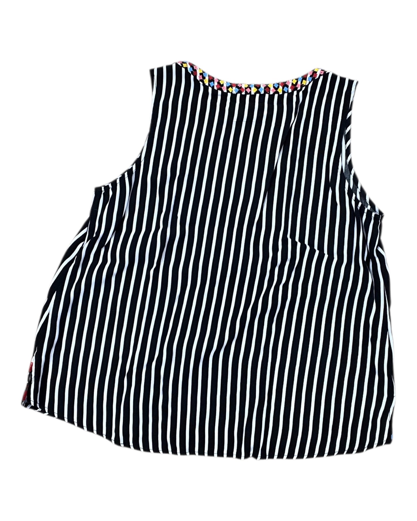 Top Sleeveless By Savanna Jane In Black & White, Size:S