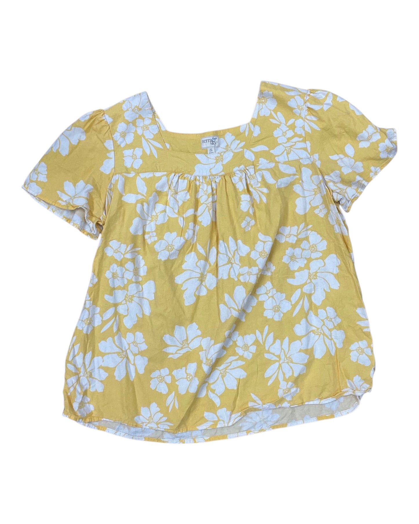 Top Ss By Terra & Sky In Yellow, Size:L
