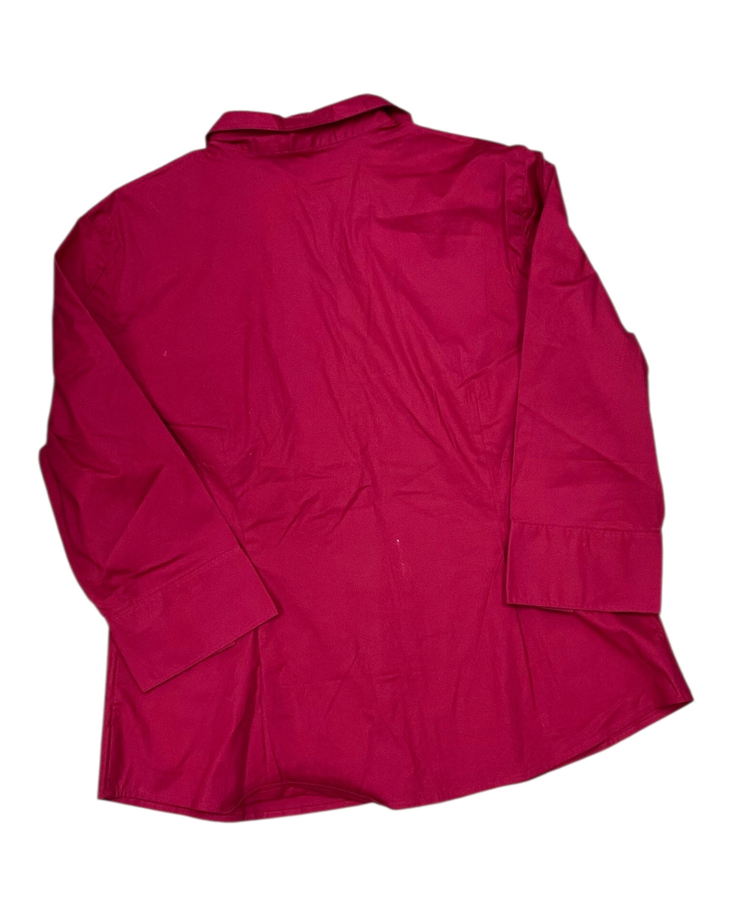Blouse 3/4 Sleeve By St Johns Bay In Red, Size:Xl
